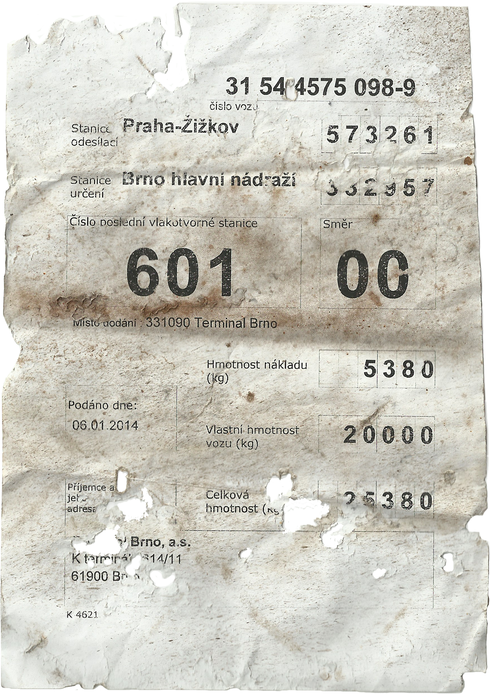 Vlečka je stále v pravidelném provozu. Před nedávnou dobou přijela zásilka z <a href=/Tema/Praha-%C5%BDi%C5%BEkov%20%28n%C3%A1kl%29>nákladového nádraží Praha-Žižkov</a>.