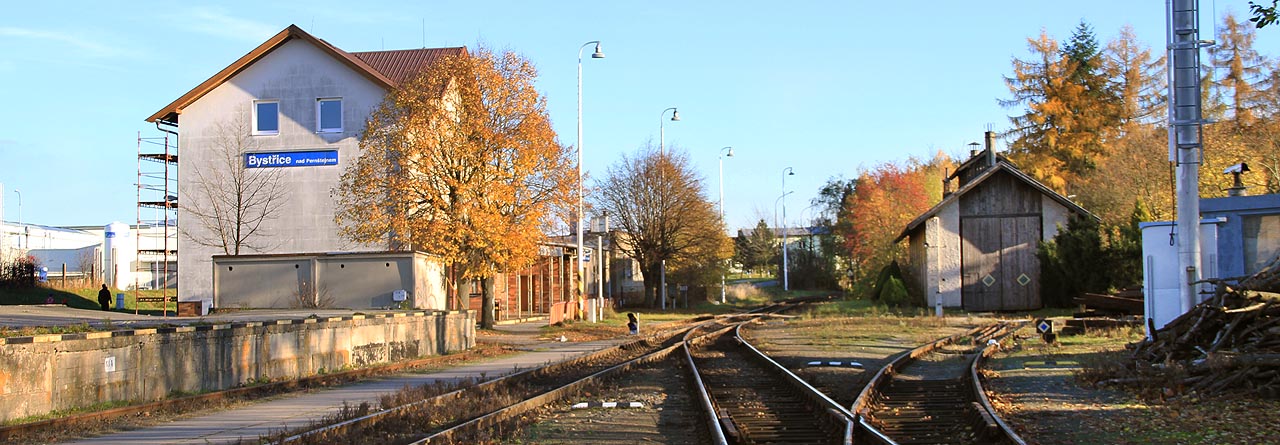 Železniční stanice Bystřice nad Pernštejnem.