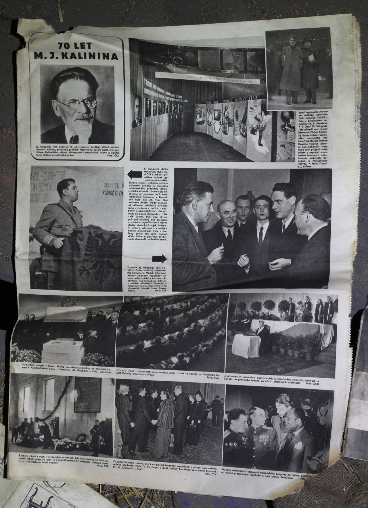 Mozaika zpráv přináší mj. informaci o 70.narozeninách M. J. Kalinina.