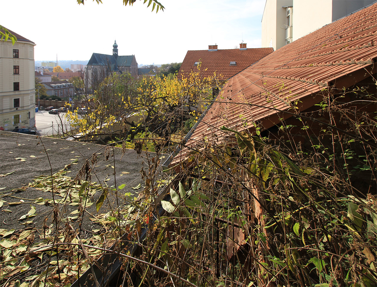 Třetí, nejváše položený dvorek či zahrádka jen dokresluje bizarní dispozici domku přilepeného ke skále.