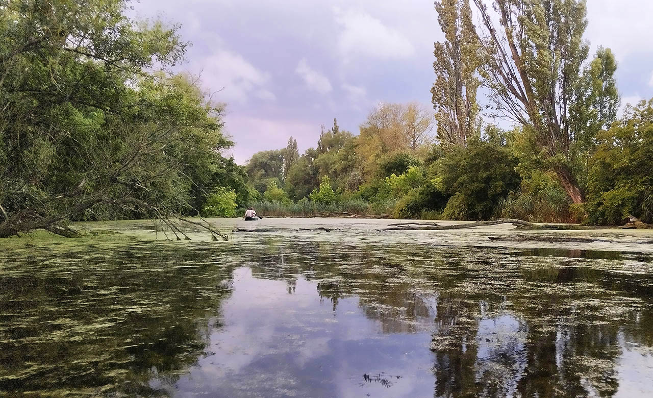 Pohled na hladinu Roučkova jezera, jednoho ze soustavy umělých Holáseckých jezer v bývalém korytě řeky <a href="/Tema/Svitava">Svitavy</a>, které dnes napájí Černovický potok.