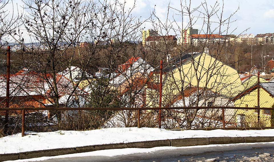 Náhodný kolemjdoucí si možná ani nevšimne, že za rezavým plotem se na dně lomu nachází malá kolonie.