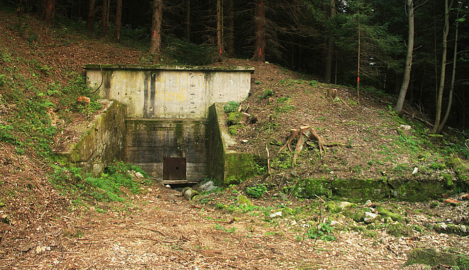 Ústí hlavní štoly (1201) před zahájením rekonstrukčních prací.