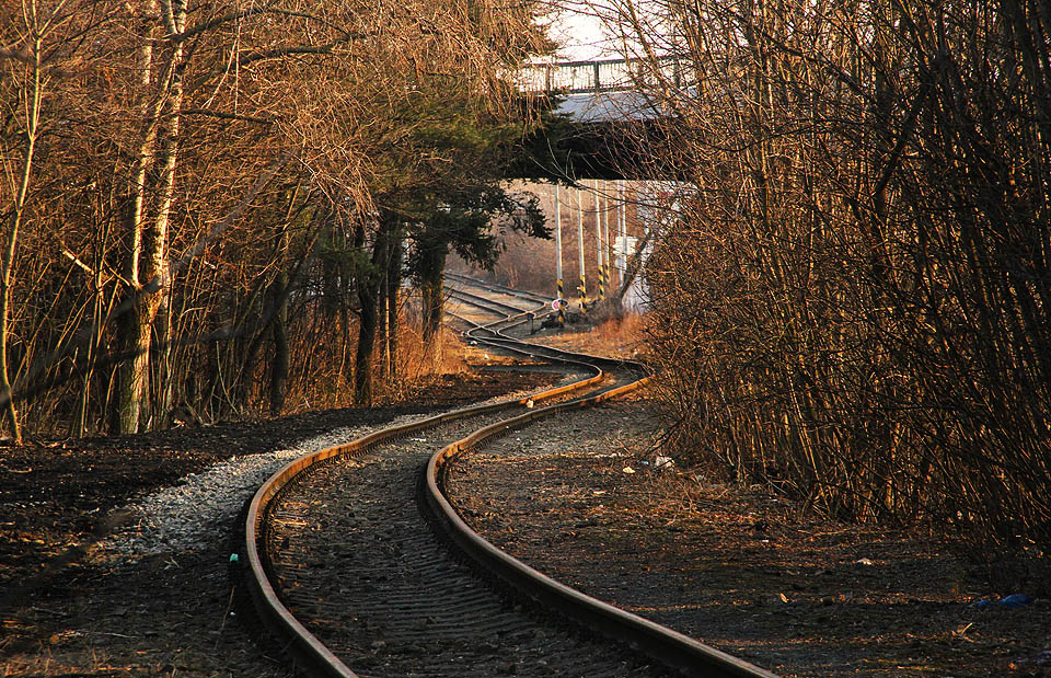 Oproti původní trase místní dráhy z Brna do Tišnova dnešní spojovací kolej č. 905 uhýbá při cestě z obvodu starého nádraží do moderní stanice dvojicí esovitých oblouků víc k východu a stoupá o několik metrů výše.