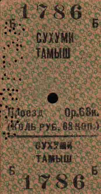 Lepenková jízdenka.