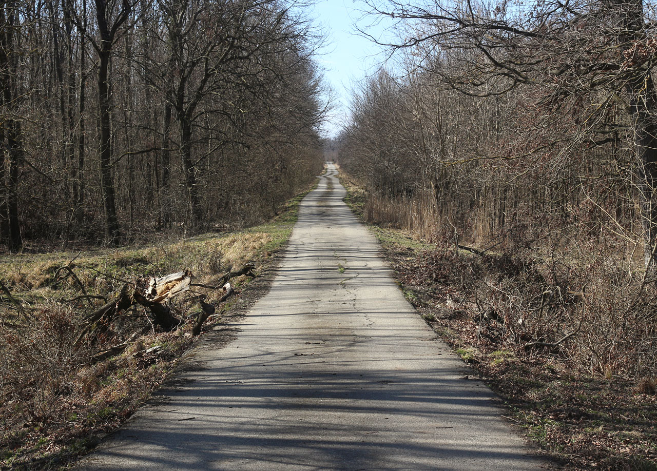 Úsek mezi Ruskými domy a Hobrovým hrúdem.