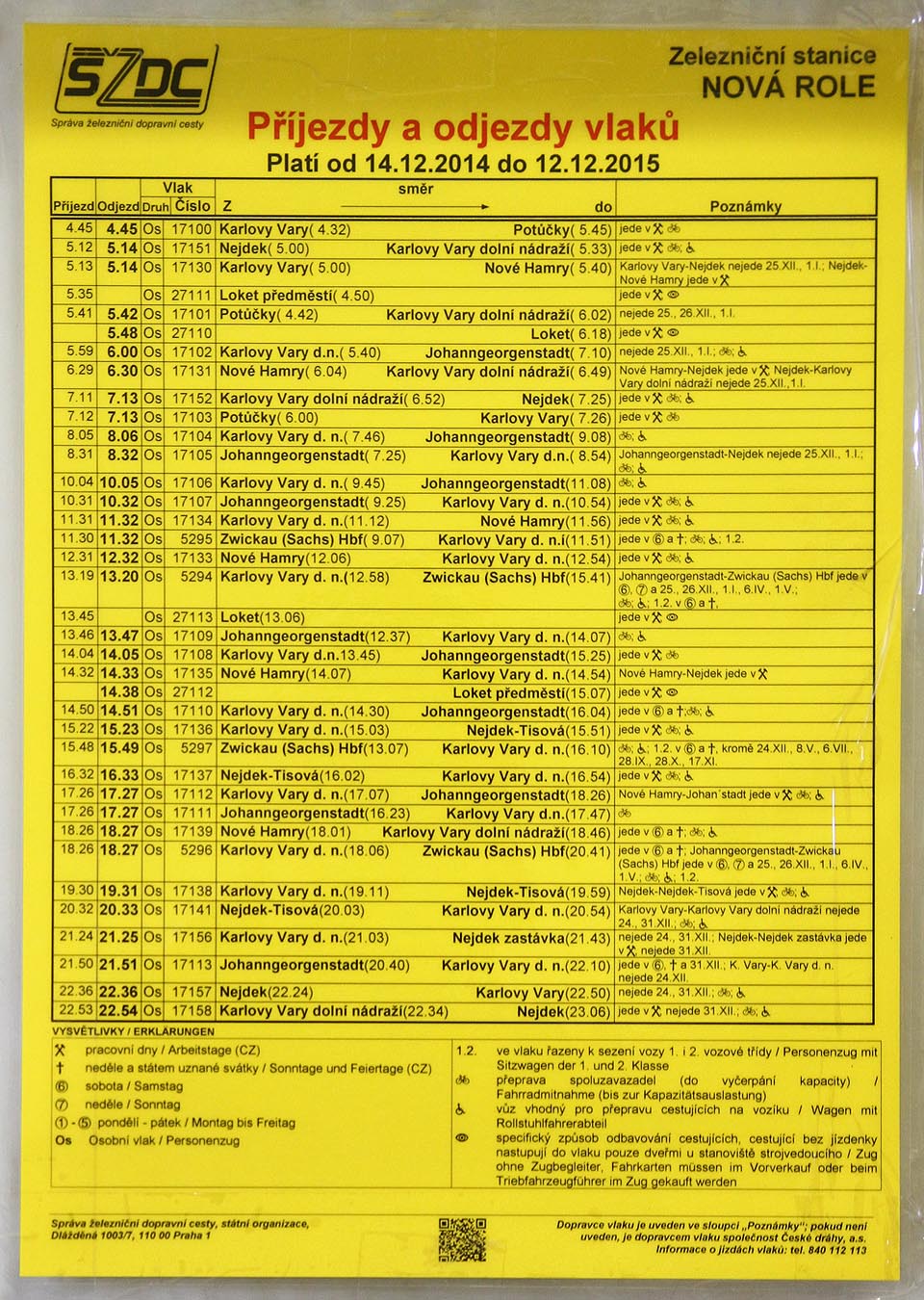 Na celostátní dráze z Karlových Varů do Potůčků je i v roce 2015 čilý provoz. Narozdíl od trati do <a href=/Tema/Chodov%20%28%C5%BEst%29>Chodova</a>, po které projedou denně v každém směru dva osobní vlaky.