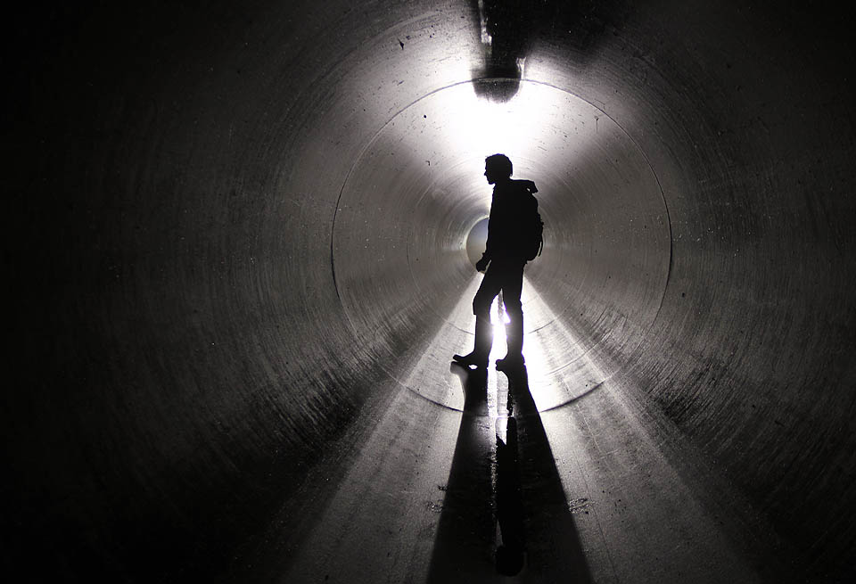 Průměr přes dva metry umožňuje hladký průchod, tedy pokud zrovna venku neprší.