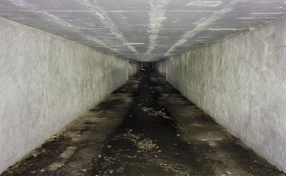 Nejnižší (vsupní) část podzemního toku Ivanovického potoka pod předávacím kolejištěm <a href=/Tema/Vle%C4%8Dka%20Brno-Slatina%20-%20spalovna>vlečky do spalovny (dříve do Zetoru)</a> byla na počátku roku 2016 nově omítnuta a vyčištěna.