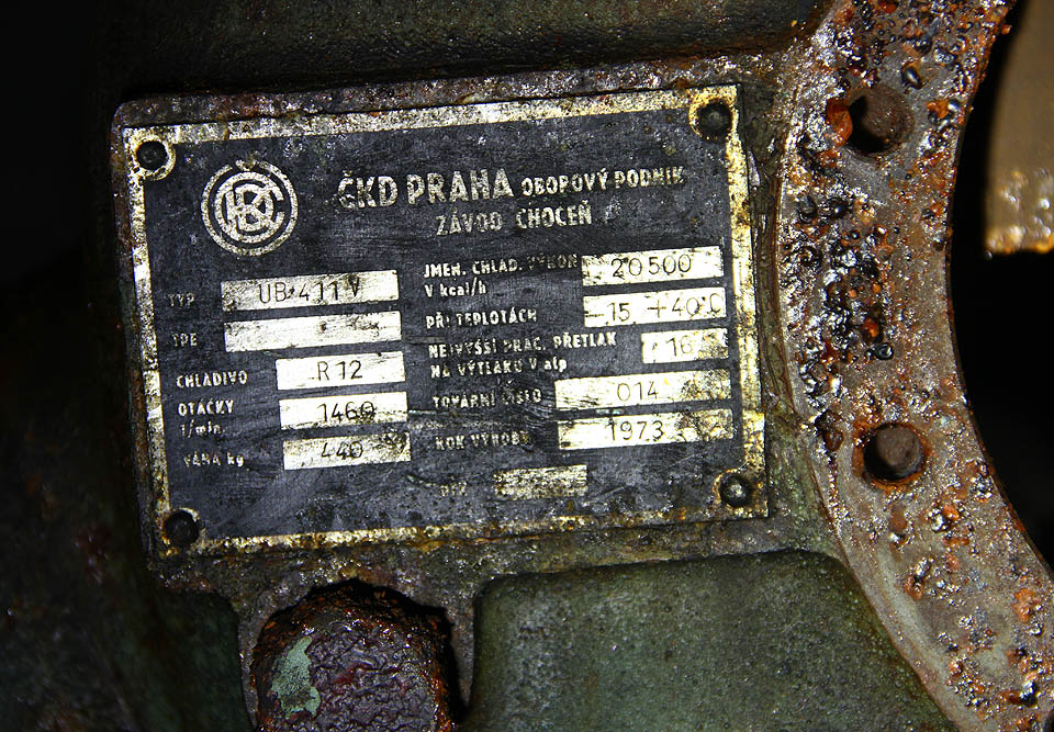 Rok výroby 1973, výrobce ČKD Praha, závod Choceň.