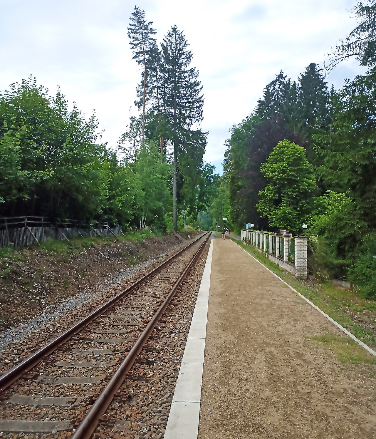 Pohled na zastávku v Ivani od severovýchodu (ve směru na <a href="/Tema/Malovidy (žzast)">Malovidy</a>).