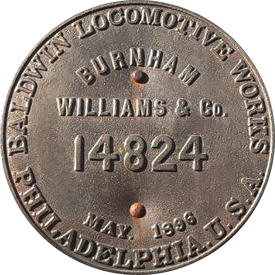 Výrobní štítek lokomotivy č. 8.