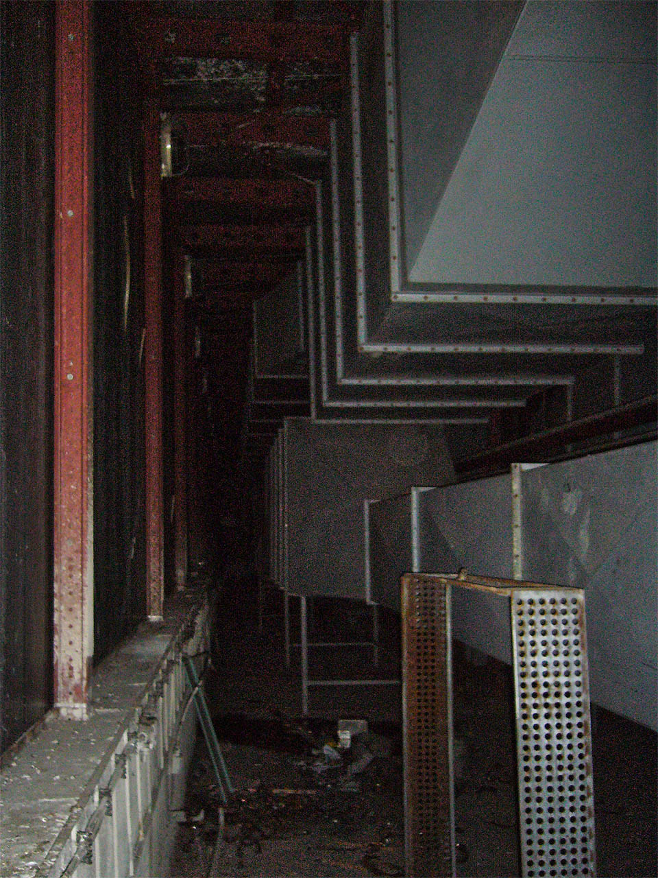 Šesté patro věnované vzduchotechnice.