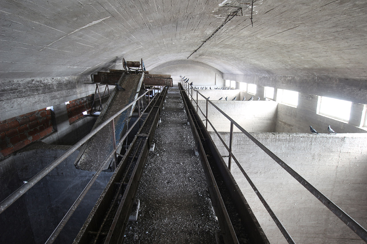 Nejvytrvalejší se proderou rostlinstvem až na podstřešní lávku. Odsud lze obdivovat uhlené násypky podle vkusu buď společně s holuby…