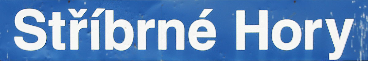 Železniční zastávka Stříbrné Hory.