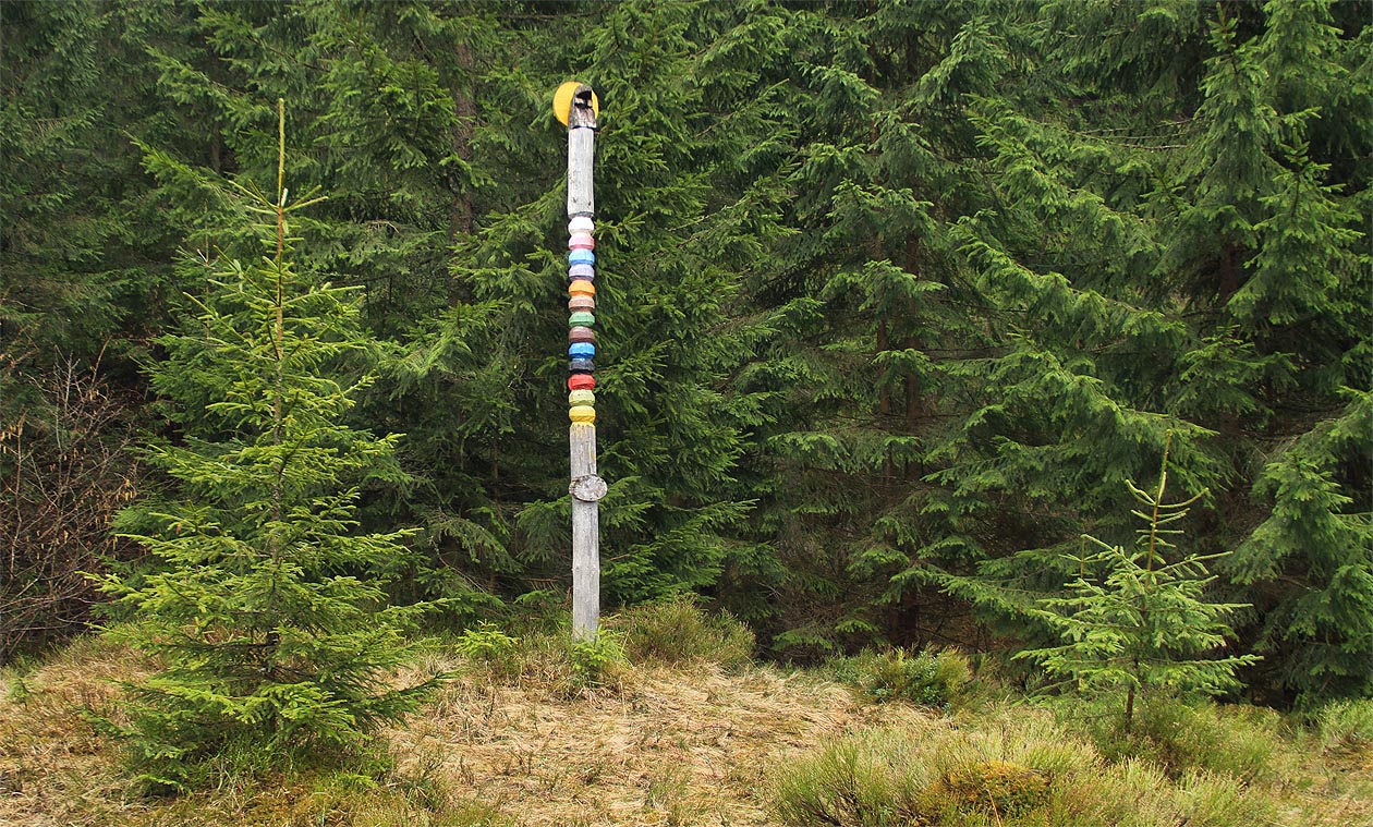 Další inspekční cesta proběhla téměř přesně deset let po vztyčení totemu. Na Velikonoce 2017 k totemu od <a href=/Tema/Bor%C5%BEavsk%C3%A1%20%C3%BAzkokolejka>Boržavské úzkokolejky</a> přes hory doputovali Uni, Jonáš a Čáp.