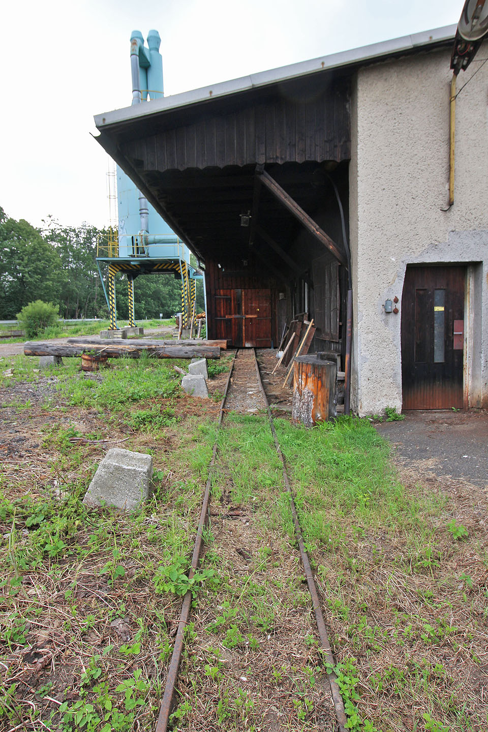 Nejdelší kolej úzkokolejky v Zubří na pile.