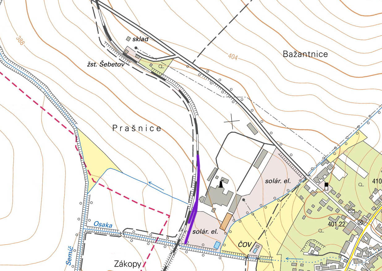Vlečka do dřevařských závodů je historicky jediná vlečka v Šebetově. Vlečka do dřevařských závodů je historicky jediná vlečka v Šebetově.
