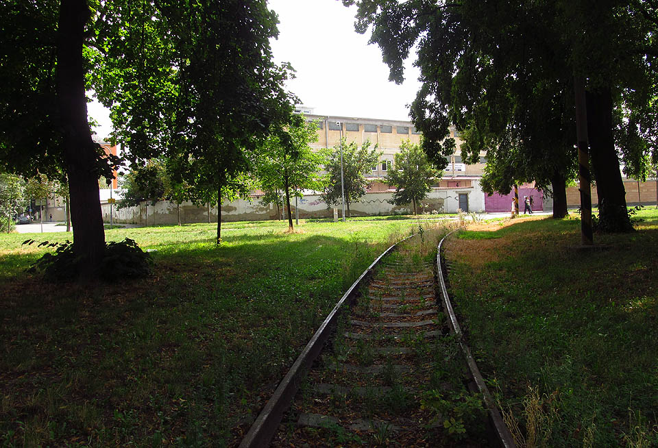 Kolej vedoucí parkovým trávníkem pod statnými lípami jsou jako zjvení z jiného světa. Dokonalé spojení <a href=/Tema/Industrie>industriálu</a>, města a přírody na jediném místě.