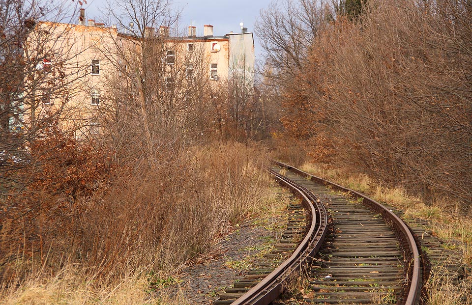 Opuštěný úsek dráhy mezi zastávkou Głuchołazy miasto a zrušenou stanicí Głuchołazy zdrój ve stejnojmenném polském městě.